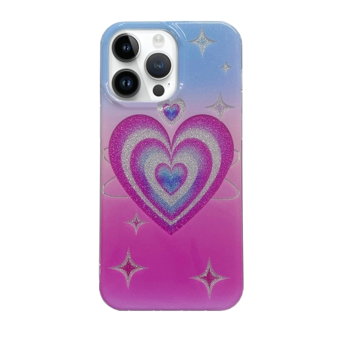 

For iPhone 14 Pro PC + TPU Dual-side Laminating IMD Phone Case(Star Love)