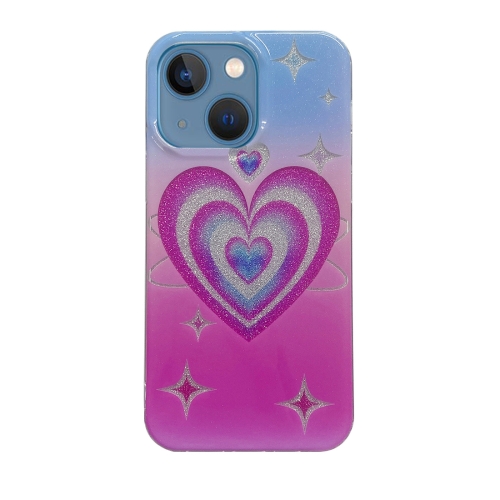 

For iPhone 13 PC + TPU Dual-side Laminating IMD Phone Case(Star Love)