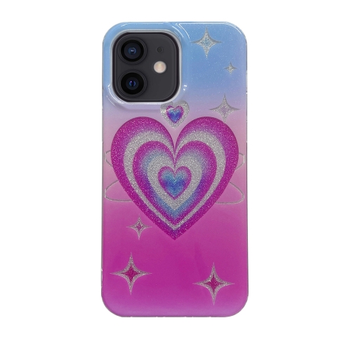 

For iPhone 12 PC + TPU Dual-side Laminating IMD Phone Case(Star Love)