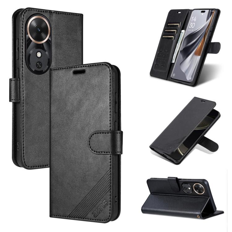 

For Honor Play 60 AZNS Sheepskin Texture Flip Leather Phone Case(Black)