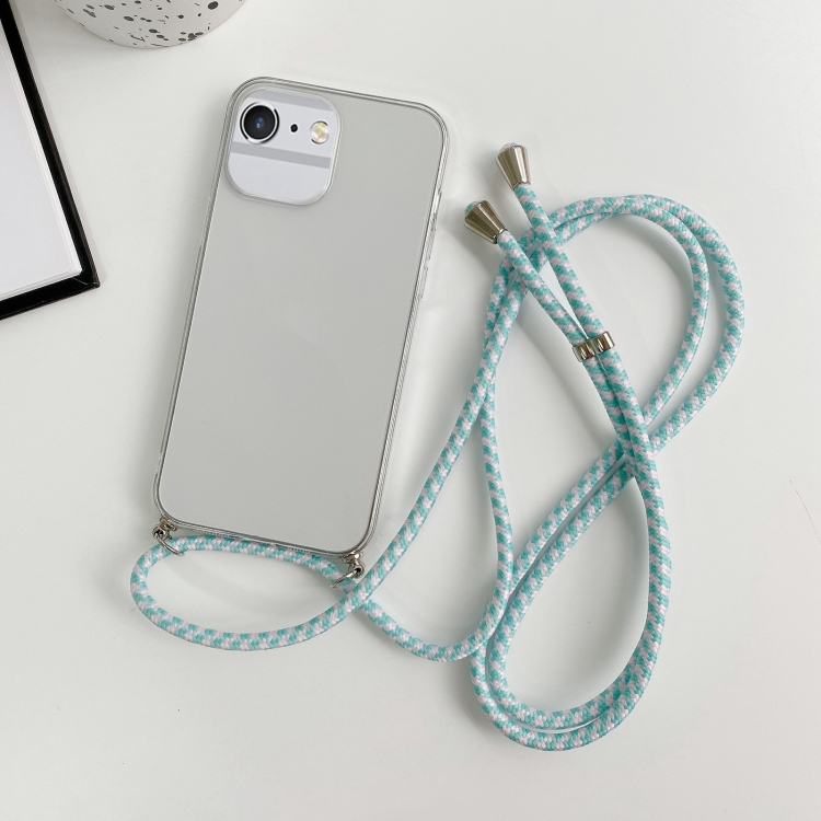 

For iPhone 6 / 6s Thicken Colorful TPU Phone Case with Braided Lanyard(Transparent)