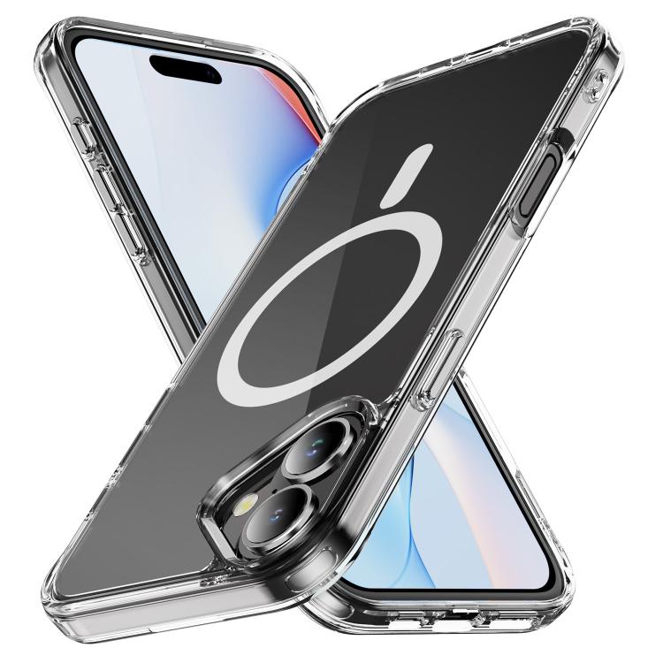 For iPhone 18 MagSafe Clear Acrylic PC +TPU Phone Case(Transparent)