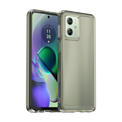 

For Motorola Moto G54 Global Candy Series TPU Phone Case(Transparent Grey)