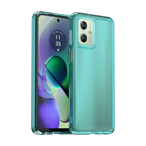 

For Motorola Moto G54 Global Candy Series TPU Phone Case(Transparent Blue)