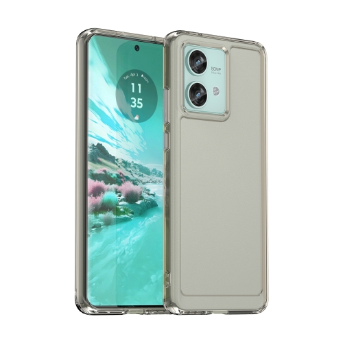 

For Motorola Edge 40 Neo Candy Series TPU Phone Case(Transparent Grey)