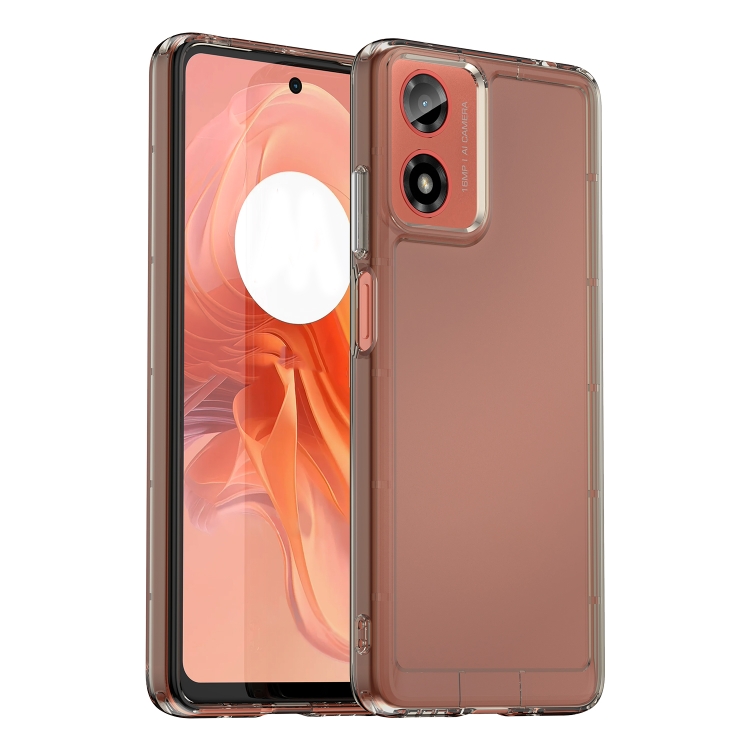 

For Motorola Moto G04s Candy Series TPU Phone Case(Transparent Grey)