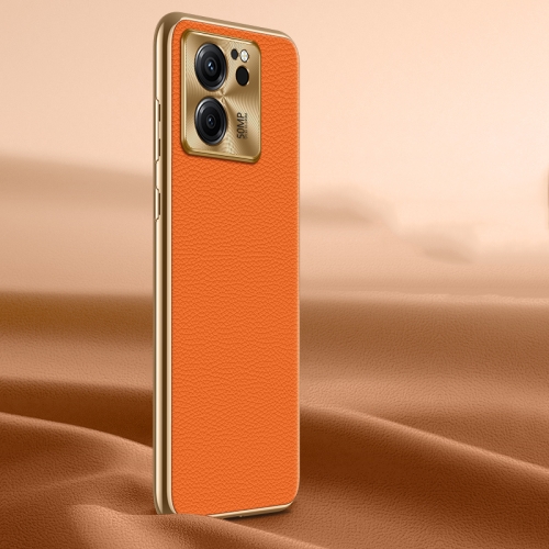 

For Xiaomi Redmi K60 Ultra Litchi Texture Genuine Leather Phone Case(Orange)