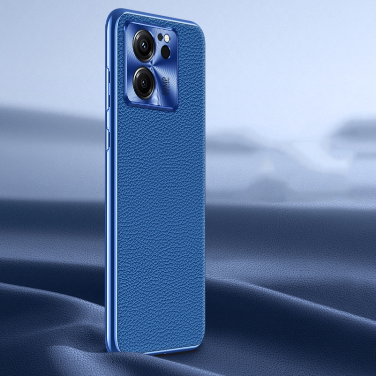 

For Xiaomi Redmi K60 Ultra Litchi Texture Genuine Leather Phone Case(Blue)