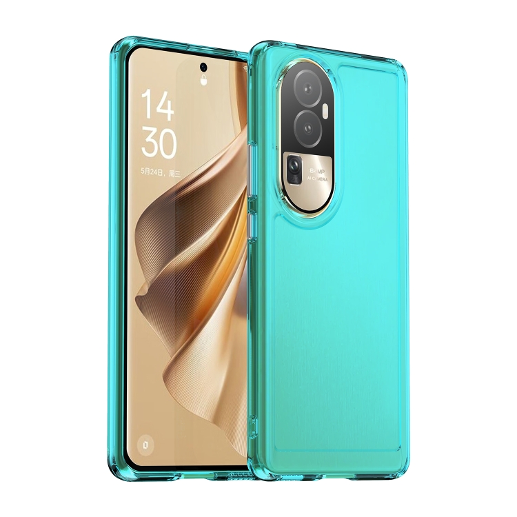 

For OPPO Reno10 Candy Series TPU Phone Case(Transparent Blue)