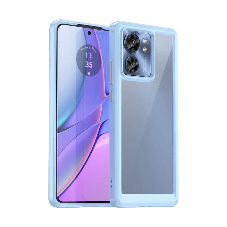 

For Motorola Edge 40 Colorful Series Acrylic + TPU Phone Case(Blue)