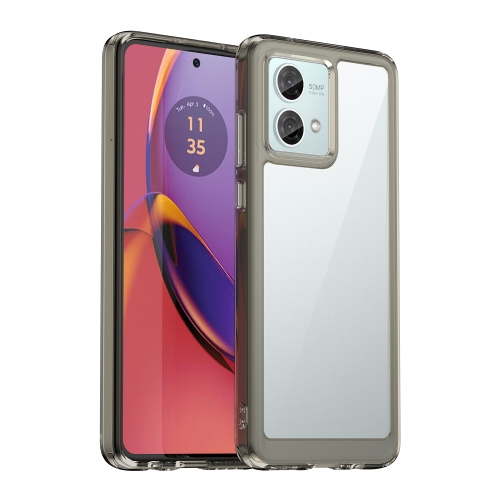 For Motorola Moto G84 Colorful Series Acrylic + TPU Phone Case(Transparent Grey)