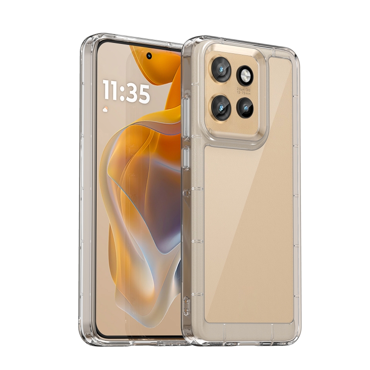 

For Motorola Edge 50 Neo Colorful Series Acrylic Hybrid TPU Phone Case(Transparent)