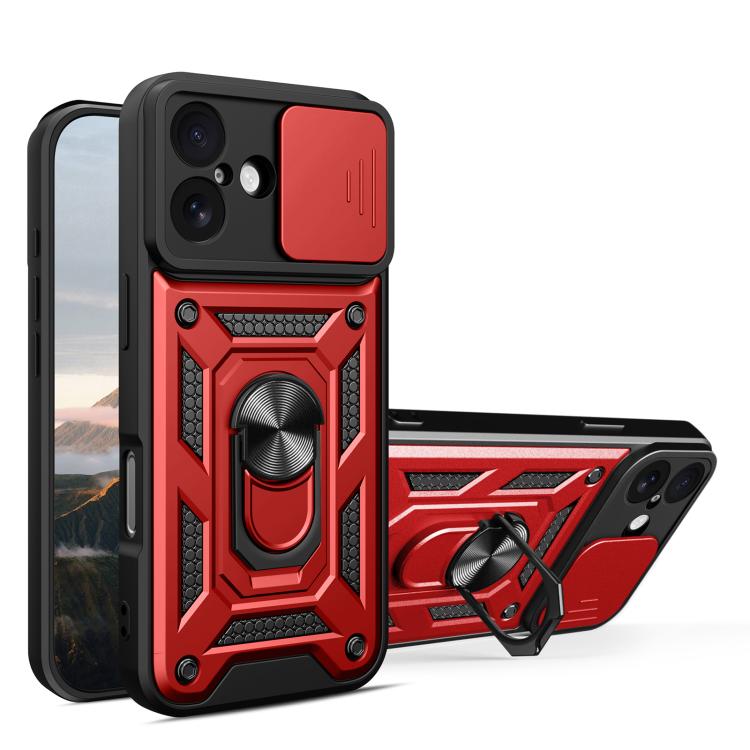 

For iPhone 17 Sliding Camera Cover Design TPU+PC Phone Case(Red)