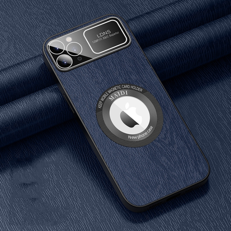 

For iPhone 11 Pro Max MagSafe Magnetic Tree Texture PU Phone Case(Blue)