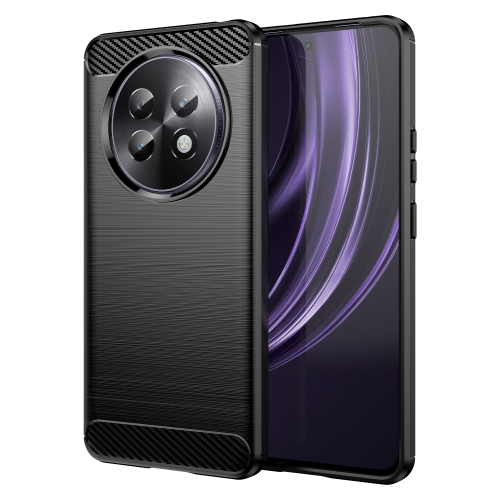 

For Realme P1 Speed Carbon Fiber Brushed Texture TPU Phone Case(Black)