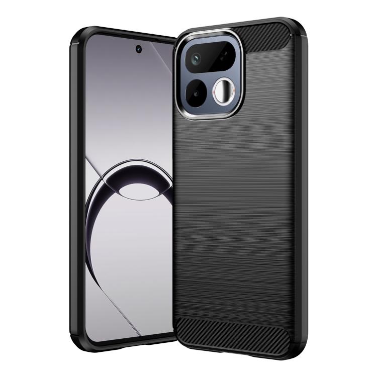 

For Realme 16T 5G Carbon Fiber Brushed Texture TPU Phone Case(Black)