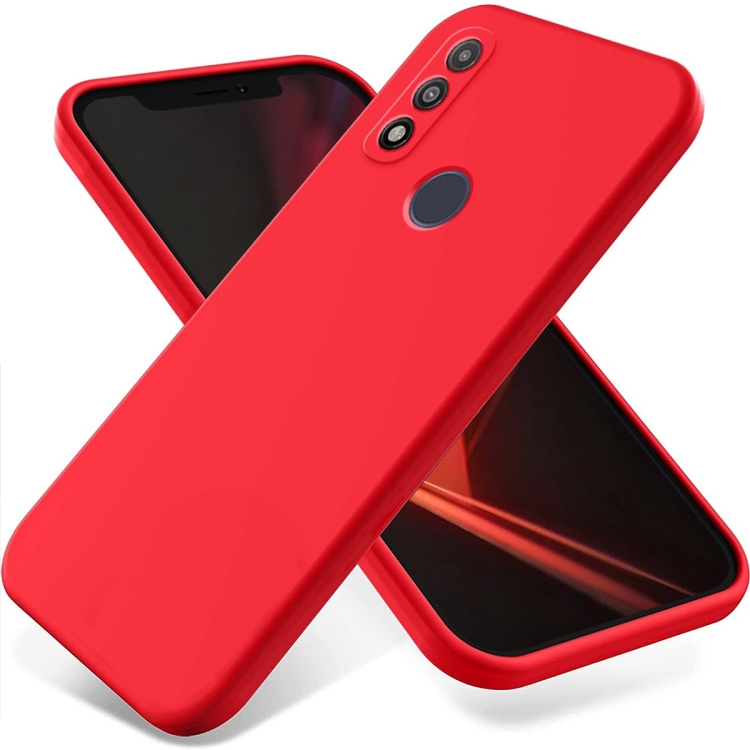 

For Motorola G Pure 4G Pure Color Liquid Silicone Shockproof Phone Case(Red)
