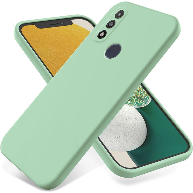 

For Motorola G Pure 4G Pure Color Liquid Silicone Shockproof Phone Case(Green)
