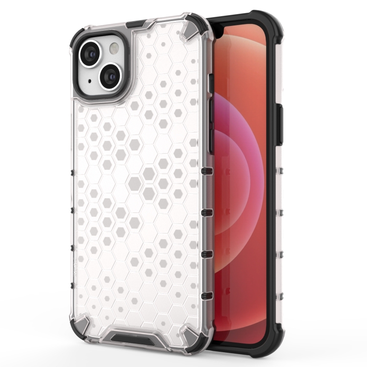 

For iPhone 15 Plus Honeycomb Phone Case(White)