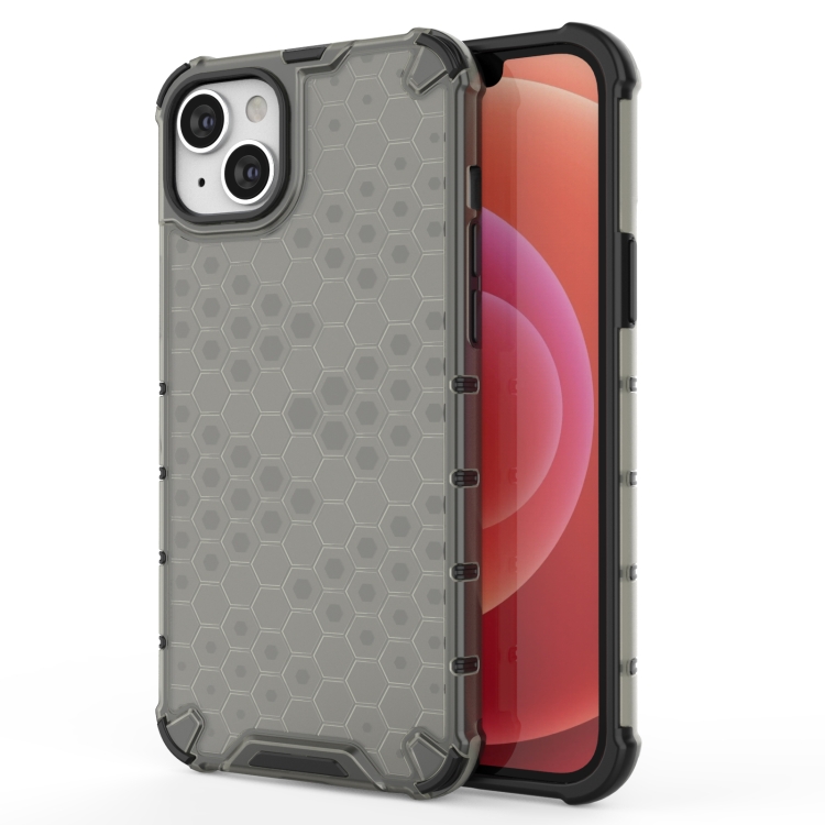 

For iPhone 15 Plus Honeycomb Phone Case(Black)