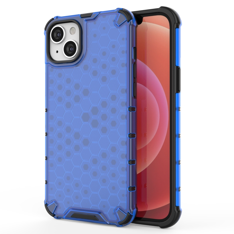 

For iPhone 15 Honeycomb Phone Case(Blue)