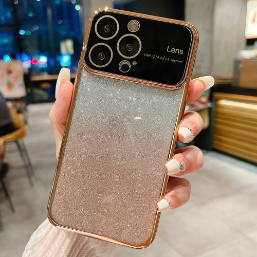 

For iPhone 14 Pro Electroplating TPU Gradient Phone Case(Gold)