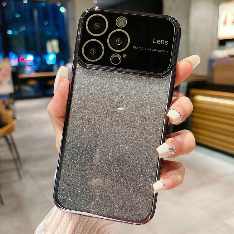 

For iPhone 14 Pro Max Electroplating TPU Gradient Phone Case(Black)