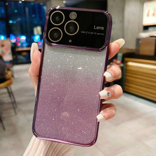 

For iPhone 11 Pro Max Electroplating TPU Gradient Phone Case(Purple)