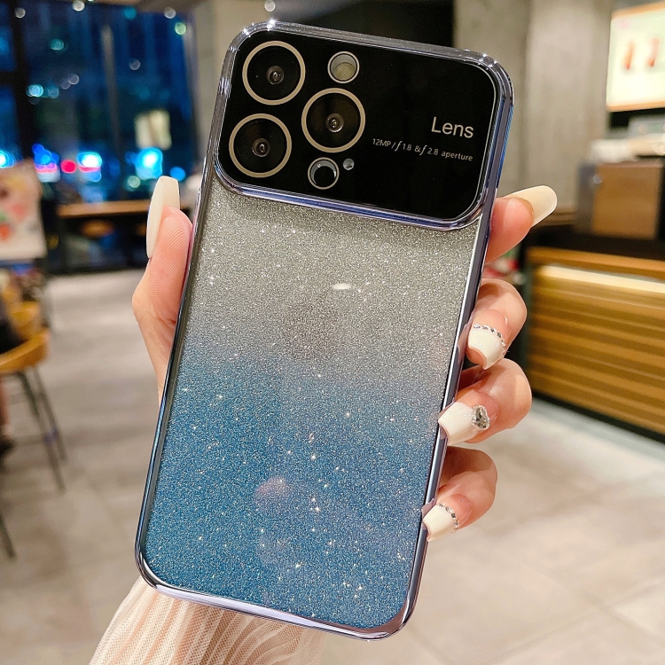 

For iPhone XS / X Electroplating TPU Gradient Phone Case(Sierra Blue)