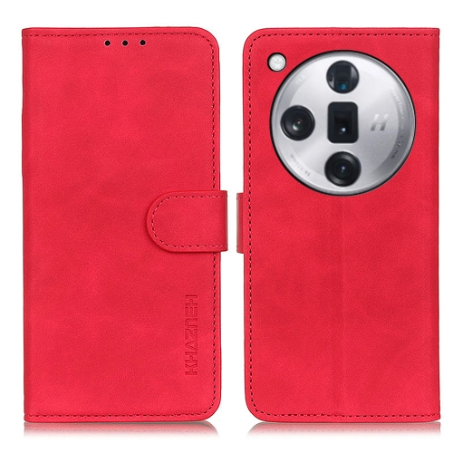 

For OPPO Find X7 Pro / Find X7 Ultra KHAZNEH Retro Texture Flip Leather Phone Case(Red)