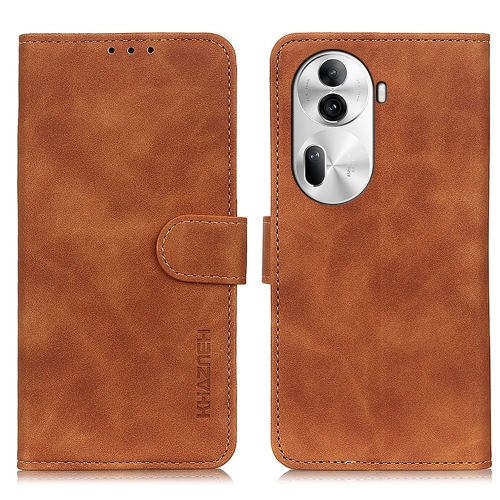 

For OPPO Reno11 Pro 5G Global KHAZNEH Retro Texture Flip Leather Phone Case(Brown)