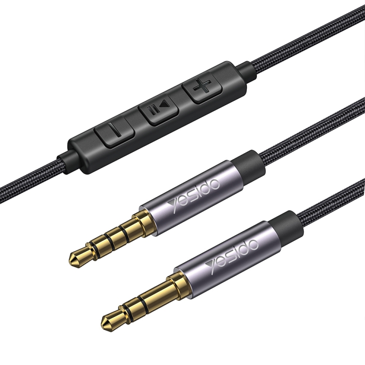 

Yesido YAU30 3.5mm Male to 3.5mm Male Audio Cable with Microphone, Length:1.2m(Black)