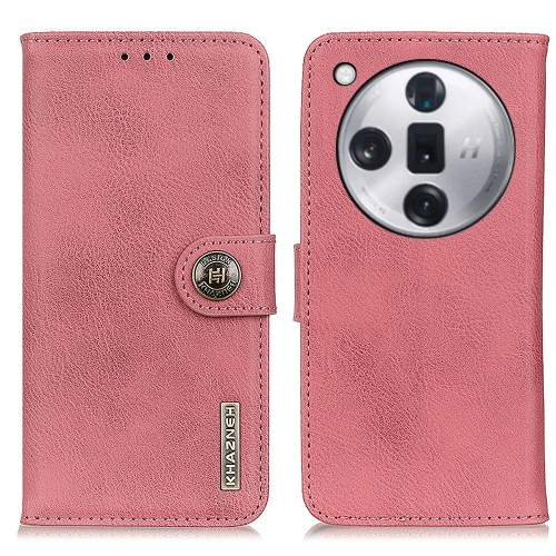 

For OPPO Find X7 KHAZNEH Cowhide Texture Flip Leather Phone Case(Pink)