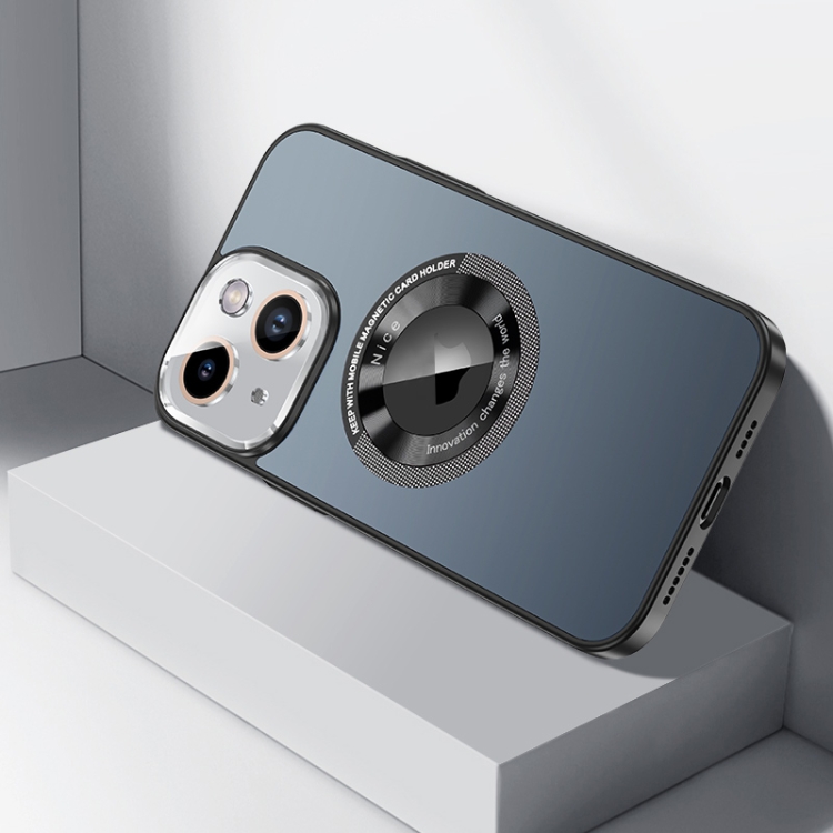 

For iPhone 14 Plus CD Texture MagSafe Magnetic Phone Case(Graphite Black)