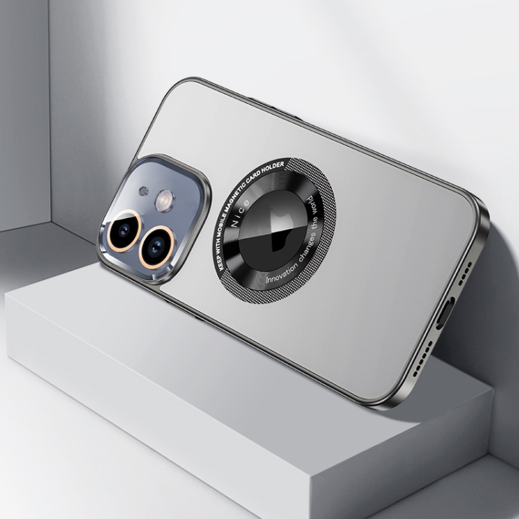 

For iPhone 12 CD Texture MagSafe Magnetic Phone Case(Space Grey)