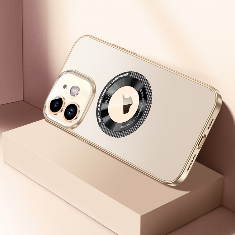 

For iPhone 12 CD Texture MagSafe Magnetic Phone Case(Champagne Gold)