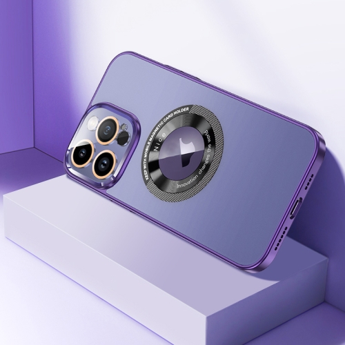 

For iPhone 12 Pro CD Texture MagSafe Magnetic Phone Case(Dark Purple)