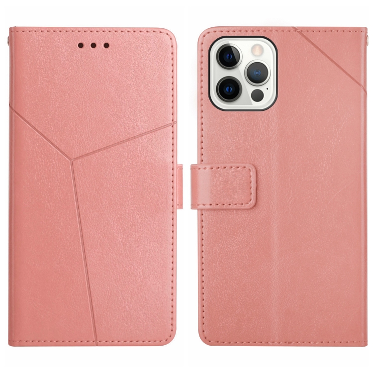 

For iPhone 15 Pro Max HT01 Y-shaped Pattern Flip Leather Phone Case(Pink)