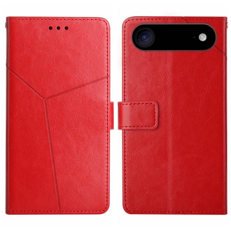 

For iPhone Air HT01 Y-shaped Pattern Flip Leather Phone Case(Red)
