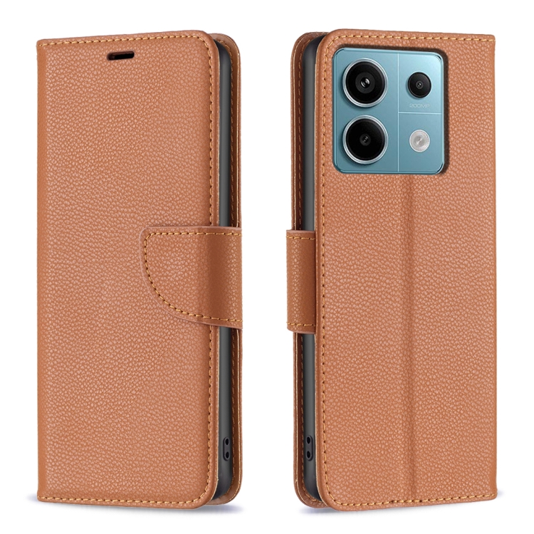 

For Xiaomi Redmi Note 13 Pro Litchi Texture Pure Color Leather Phone Case(Brown)