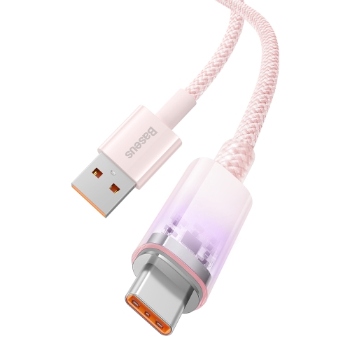 

Baseus 100W USB to USB-C / Type-C Explorer Series Smart Temperature Control Fast Charging Data Cable, Length:2m(Pink)