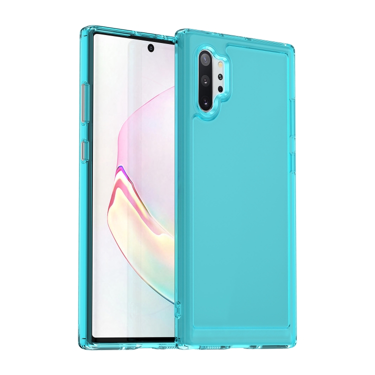 

For Samsung Galaxy Note10+ 5G Candy Series TPU Phone Case(Transparent Blue)