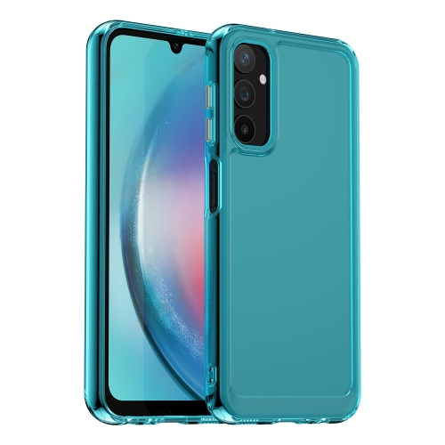 For Samsung Galaxy A25 5G Candy Series TPU Phone Case(Transparent Blue) беспроводное зарядное устройство xiaomi baseus simple wireless charger iphone12 pro max transparent bs w517