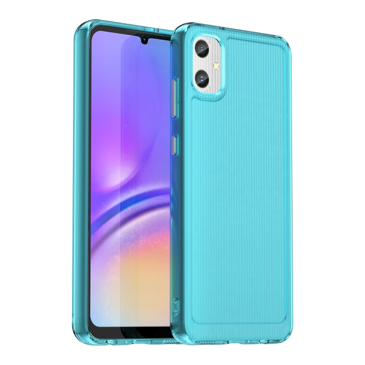 

For Samsung Galaxy A05 Candy Series TPU Phone Case(Transparent Blue)