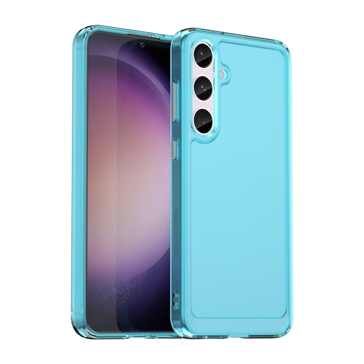 

For Samsung Galaxy S24 5G Candy Series TPU Phone Case(Transparent Blue)