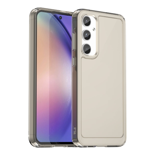 

For Samsung Galaxy A55 Candy Series TPU Phone Case(Transparent Grey)