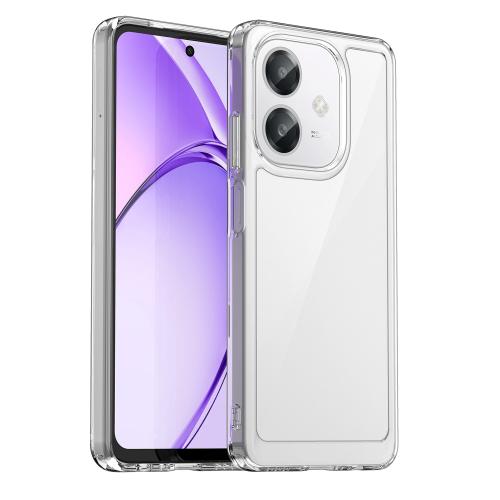 

For OPPO A3X 4G Colorful Series Acrylic Hybrid TPU Phone Case(Transparent)