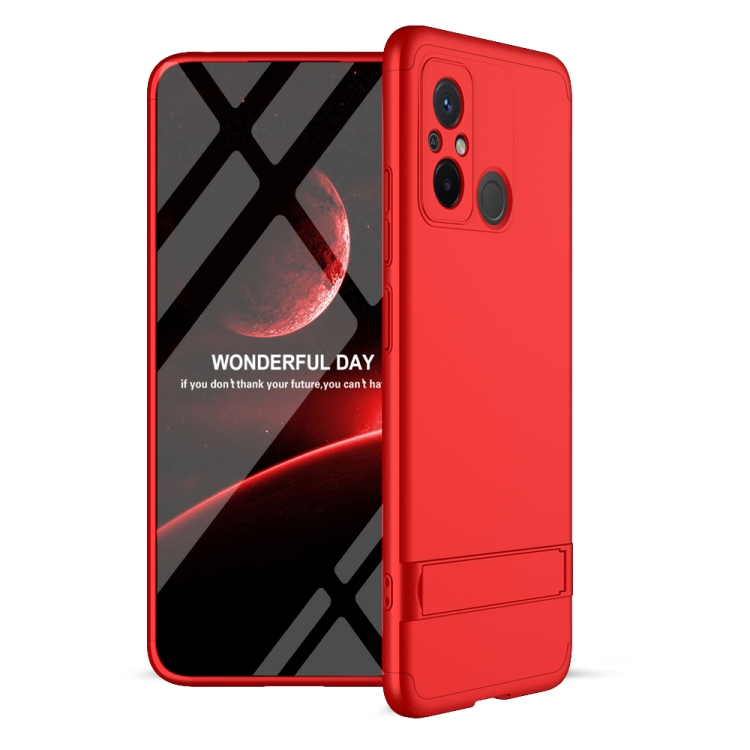 

For Xiaomi Poco X5 GKK Three Stage Splicing Full Coverage PC Phone Case with Stand(Red)