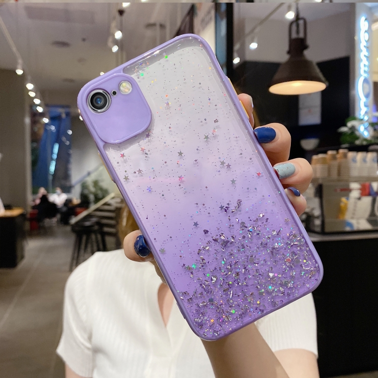 

For iPhone 6s Plus / 6 Plus Starry Gradient Glitter Powder TPU Phone Case(Purple)