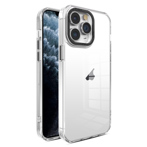 

For iPhone 11 Pro Max Crystal TPU + PC Electroplated Lens Frame Phone Case(Transparent)